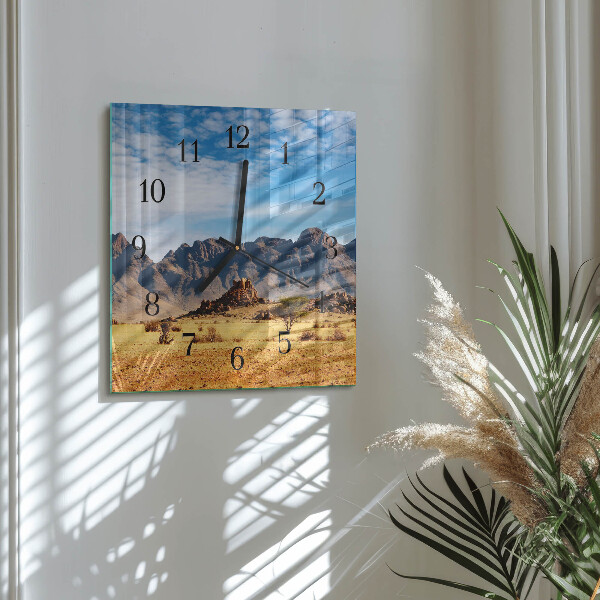 Orologio quadrato Montagne