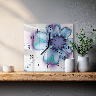 Orologio quadrato Fiore