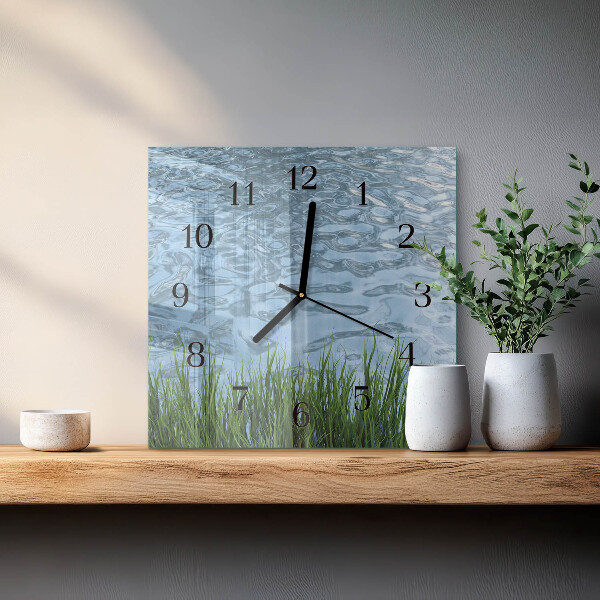 Orologio quadrato Erba Acqua