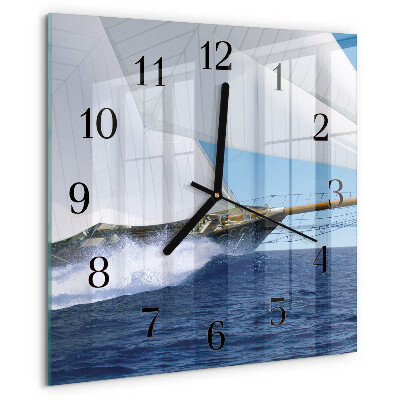 Orologio quadrato Barca a vela