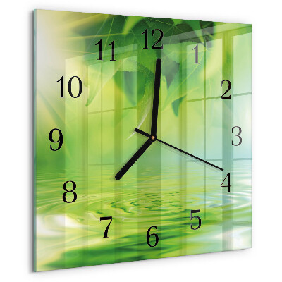 Orologio quadrato Foglie