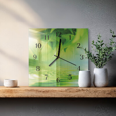Orologio quadrato Foglie
