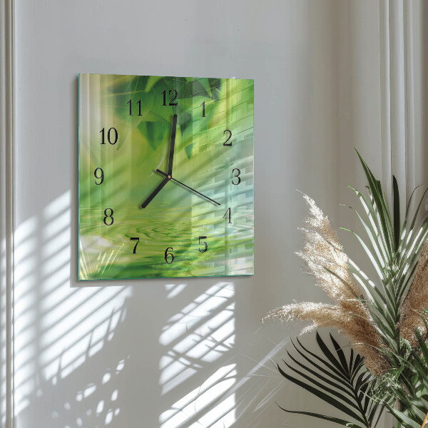 Orologio quadrato Foglie