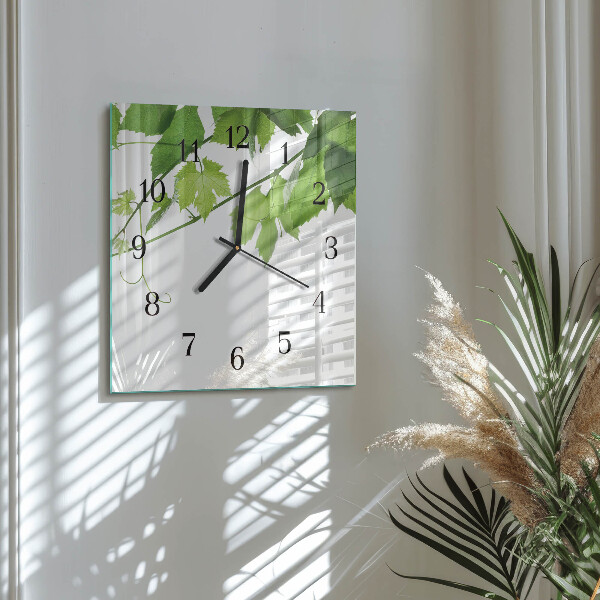 Orologio quadrato Foglie