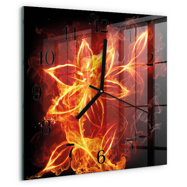Orologio quadrato Fiamma di fuoco
