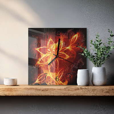 Orologio quadrato Fiamma di fuoco