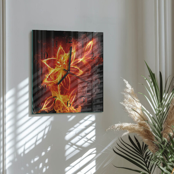 Orologio quadrato Fiamma di fuoco