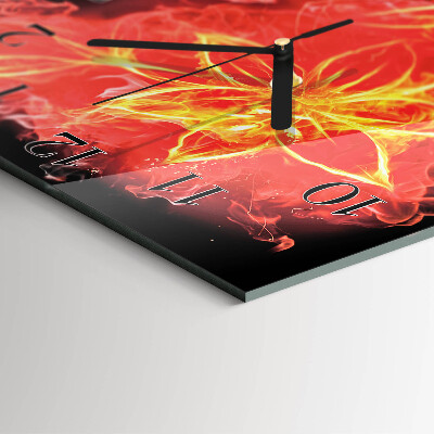 Orologio quadrato Fiamma di fuoco