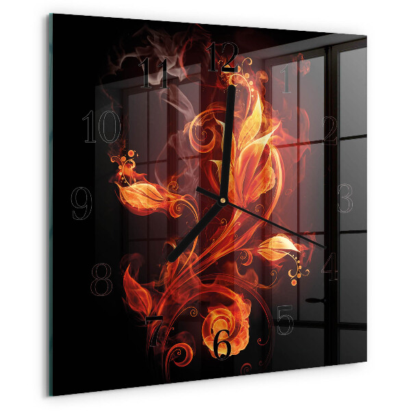 Orologio quadrato Fiamma di fuoco