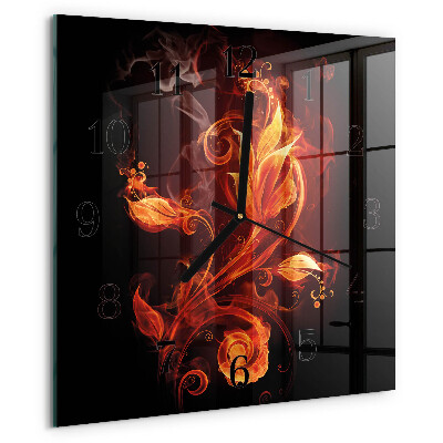 Orologio quadrato Fiamma di fuoco