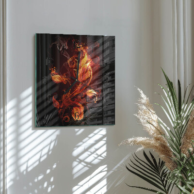 Orologio quadrato Fiamma di fuoco