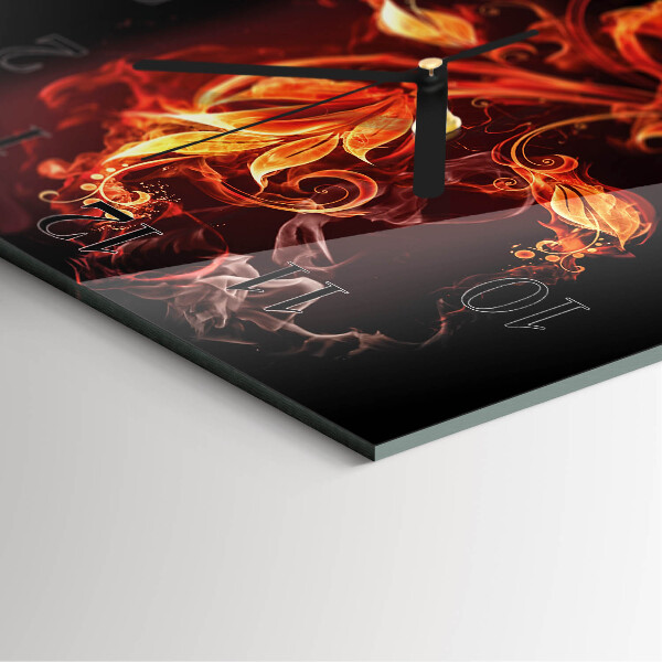 Orologio quadrato Fiamma di fuoco
