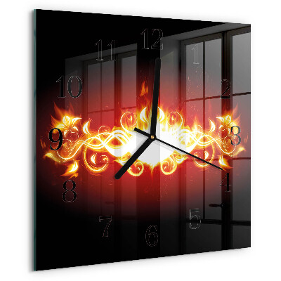 Orologio quadrato Fiamma di fuoco
