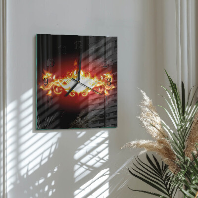 Orologio quadrato Fiamma di fuoco