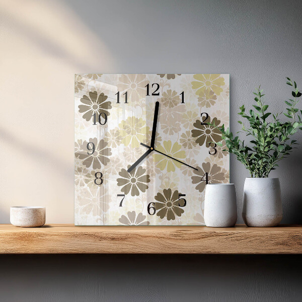Orologio quadrato Arte floreale