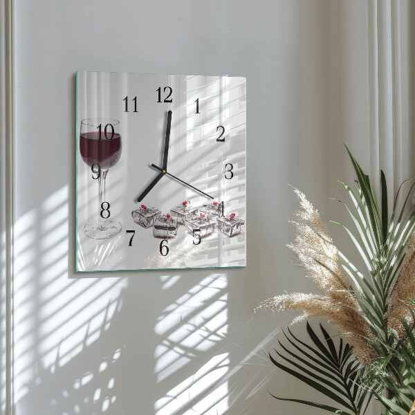Orologio quadrato Bicchiere da vino