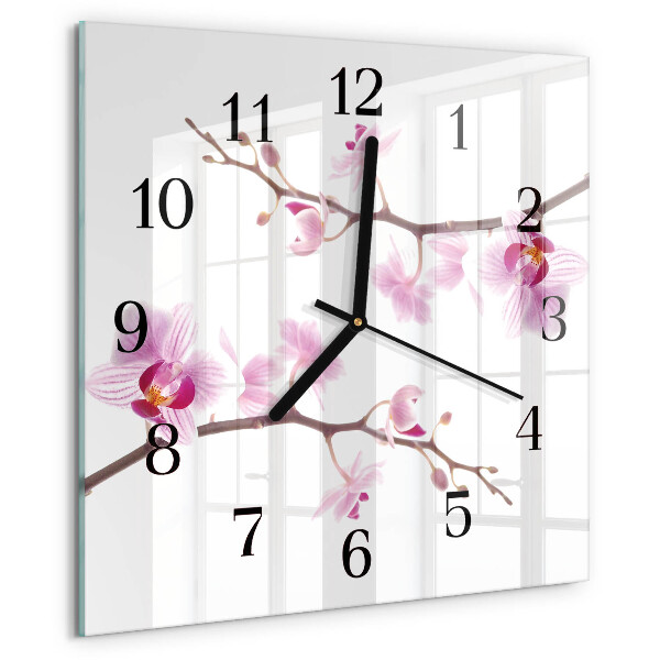 Orologio quadrato Orchidea