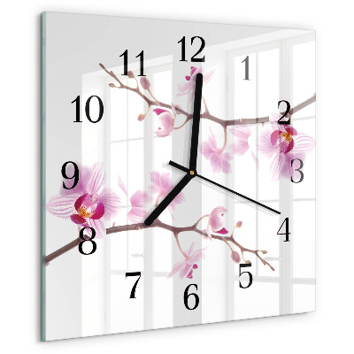 Orologio quadrato Orchidea