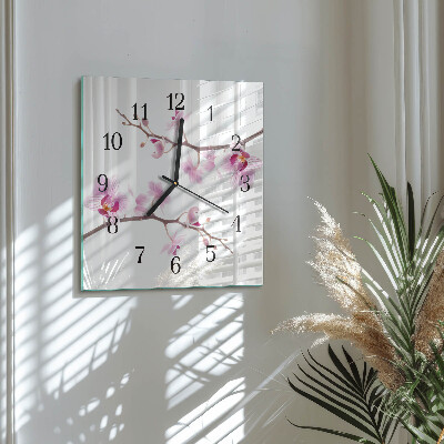 Orologio quadrato Orchidea