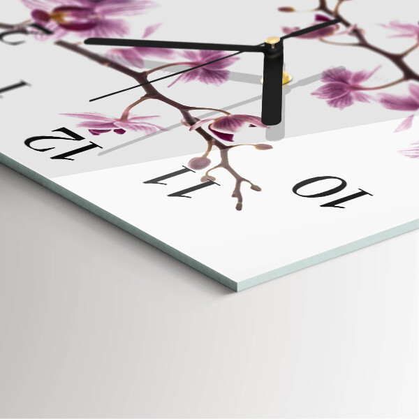 Orologio quadrato Orchidea