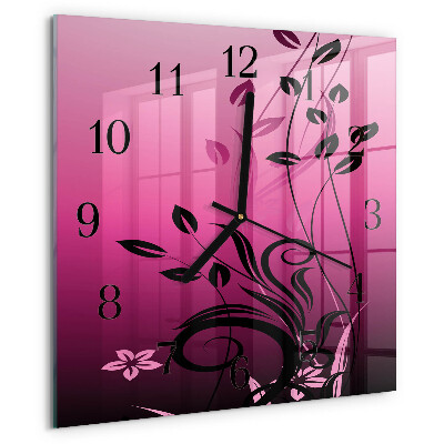 Orologio quadrato Arte floreale