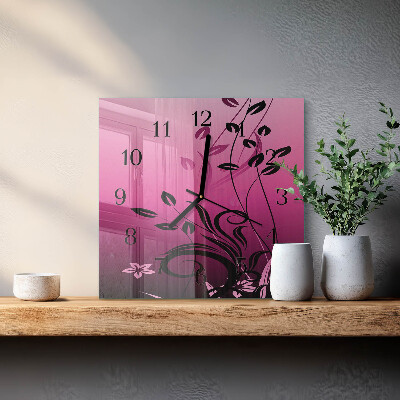 Orologio quadrato Arte floreale