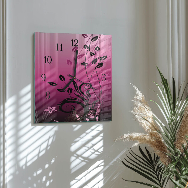 Orologio quadrato Arte floreale