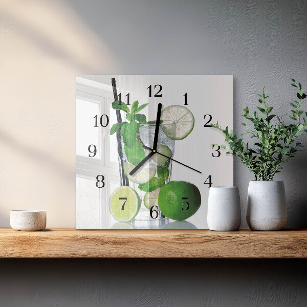 Orologio quadrato Lime e menta