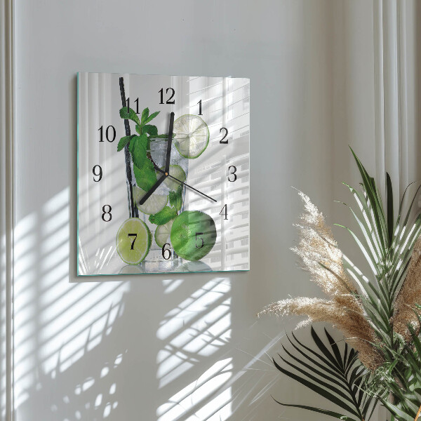 Orologio quadrato Lime e menta