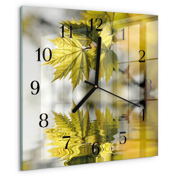 Orologio quadrato Foglia d'acero