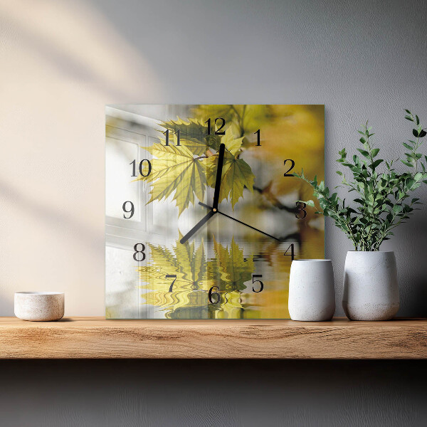 Orologio quadrato Foglia d'acero