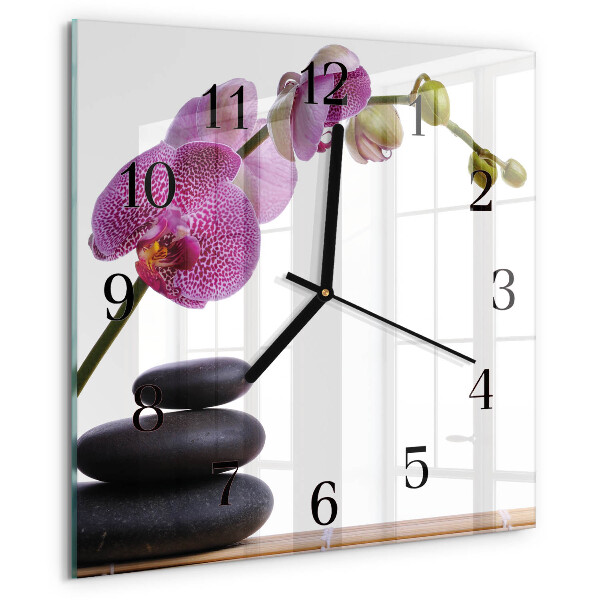 Orologio quadrato Orchidea