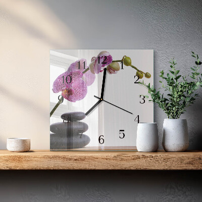 Orologio quadrato Orchidea