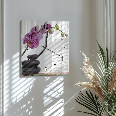 Orologio quadrato Orchidea