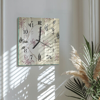 Orologio quadrato Arte floreale