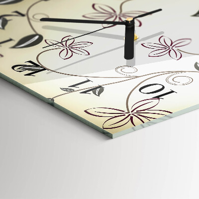 Orologio quadrato Arte floreale