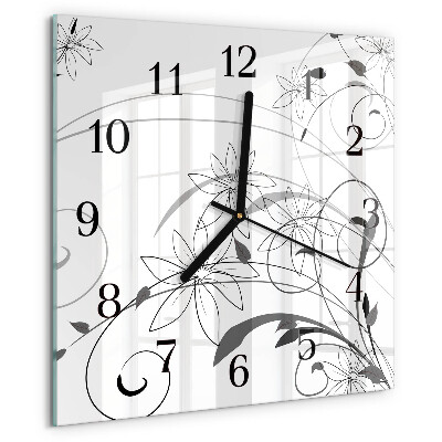 Orologio quadrato Arte floreale