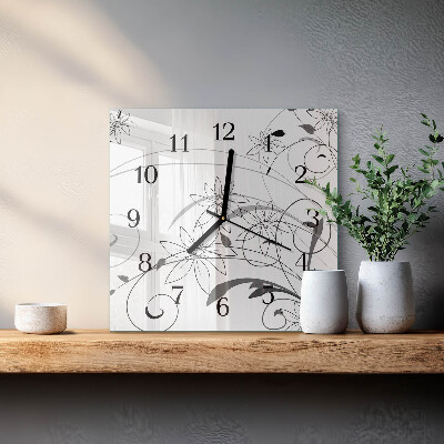 Orologio quadrato Arte floreale