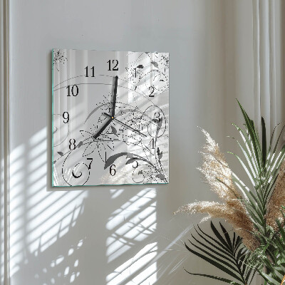 Orologio quadrato Arte floreale