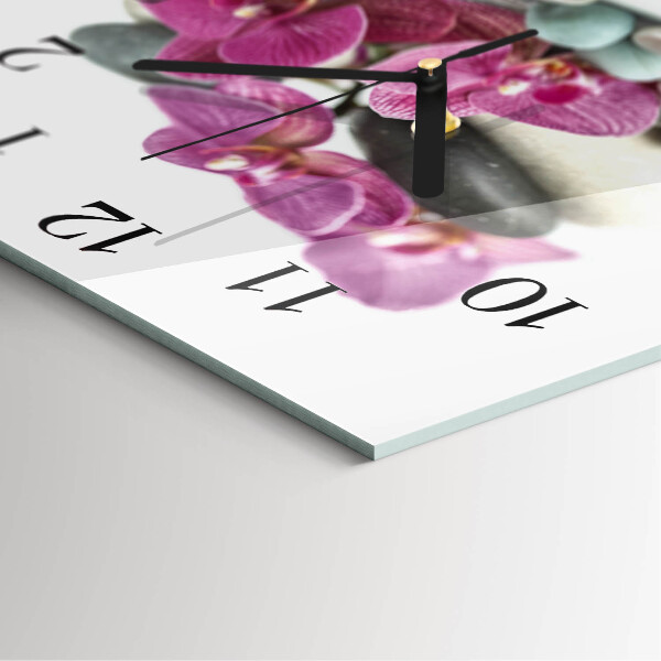 Orologio quadrato Orchidee