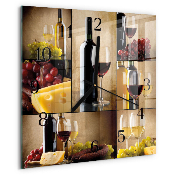 Orologio quadrato Bottiglia di vino