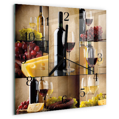 Orologio quadrato Bottiglia di vino