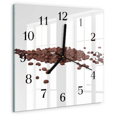 Orologio quadrato chicchi di caffè
