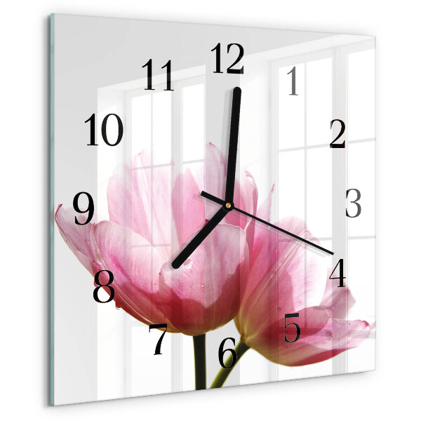 Orologio quadrato Tulipani
