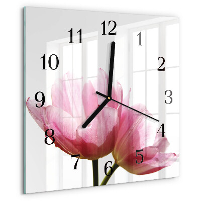 Orologio quadrato Tulipani