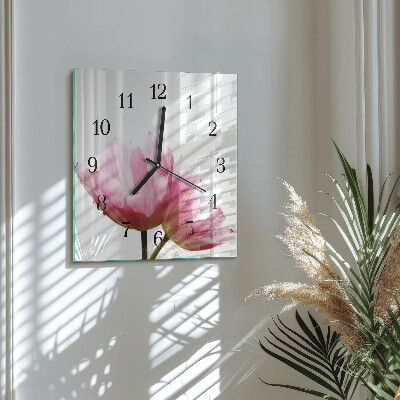 Orologio quadrato Tulipani
