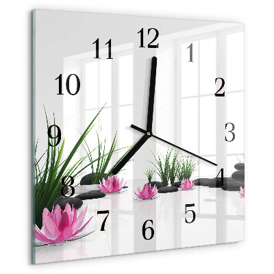 Orologio quadrato Fiore di loto