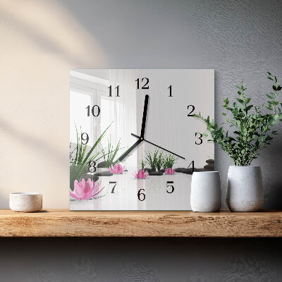 Orologio quadrato Fiore di loto