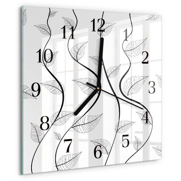 Orologio quadrato L'arte delle foglie