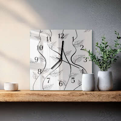 Orologio quadrato L'arte delle foglie